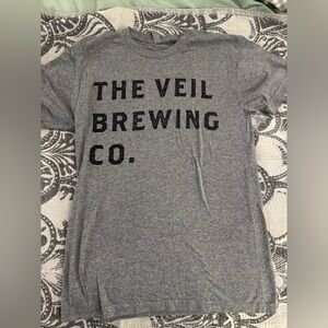 The Veil Brewing Co. RVA Craft Beer T-Shirt Grey Small Logo